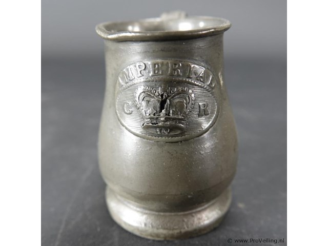 Paar tinnen bekers - afbeelding 2 van  5