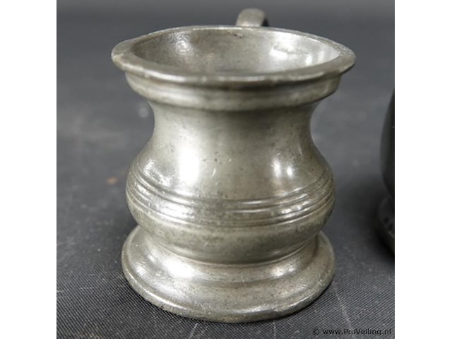 Paar tinnen bekers - afbeelding 3 van  5