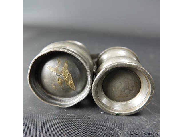 Paar tinnen bekers - afbeelding 5 van  5