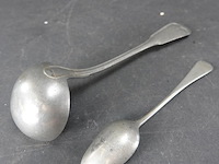 Paar tinnen lepels - afbeelding 4 van  5