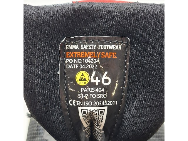 Paar veiligheidsschoenen, maat 46, emma, paris 404 - afbeelding 8 van  8