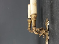 Paar vergulde wandkandelaren - afbeelding 2 van  5