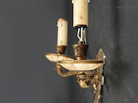 Paar vergulde wandkandelaren - afbeelding 3 van  5