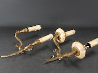 Paar vergulde wandkandelaren - afbeelding 4 van  5