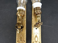 Paar vergulde wandlampjes - afbeelding 3 van  5