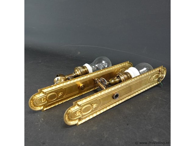 Paar vergulde wandlampjes - afbeelding 5 van  5