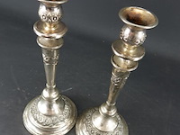 Paar verzilverde kandelaren - afbeelding 3 van  5