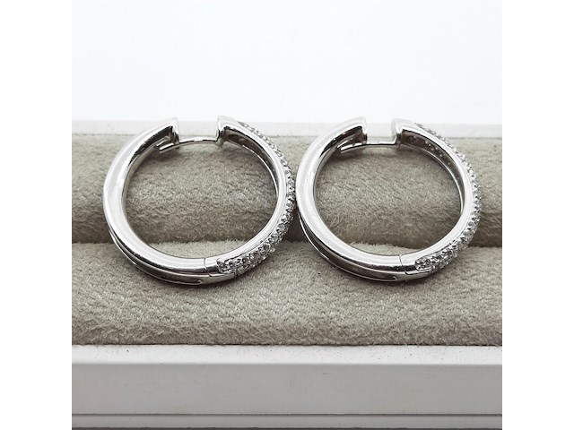 Paar witgouden creolen, 18 karaats, leo pizzo - afbeelding 1 van  13