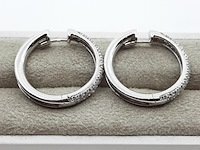 Paar witgouden creolen, 18 karaats, leo pizzo - afbeelding 1 van  13