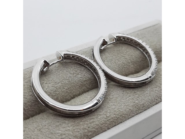 Paar witgouden creolen, 18 karaats, leo pizzo - afbeelding 7 van  13