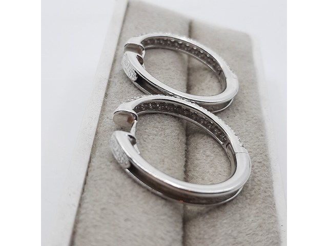 Paar witgouden creolen, 18 karaats, leo pizzo - afbeelding 8 van  13