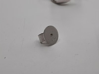 Paar witgouden creolen, 18 karaats - afbeelding 3 van  17