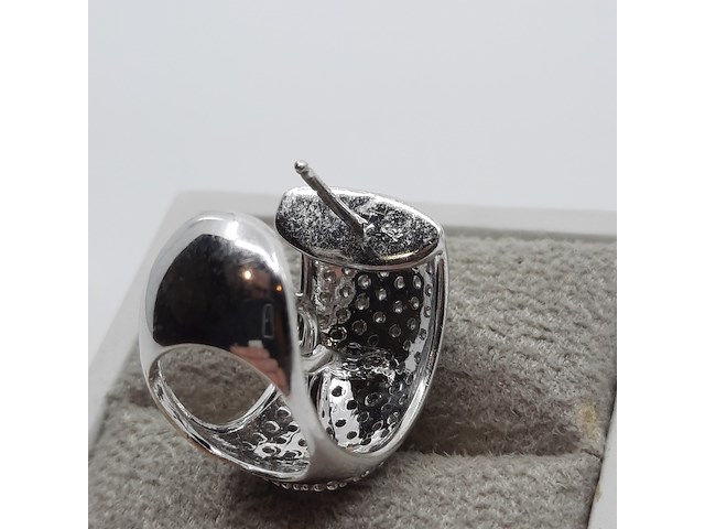 Paar witgouden creolen, 18 karaats - afbeelding 4 van  17