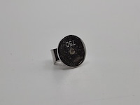 Paar witgouden creolen, 18 karaats - afbeelding 5 van  17