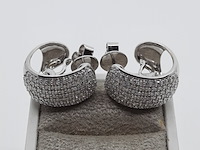 Paar witgouden creolen, 18 karaats - afbeelding 10 van  17