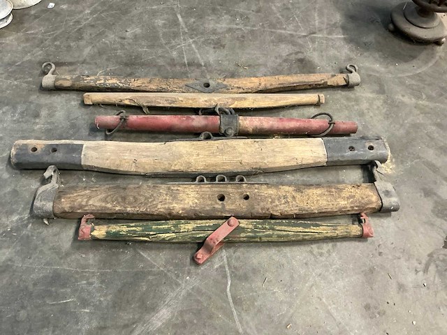 Paarden juk trekboom (6x) - afbeelding 1 van  4