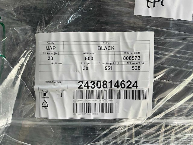 Paardenkoper - wentomedium 23 my stretchfolie - 1555x500 mm - zwart (30x) - (528kg) - afbeelding 7 van  7