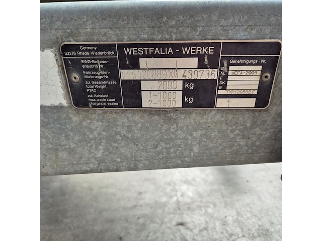 Paardentrailer, westfalia, 120882f, 1999 - afbeelding 13 van  49