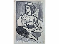 Pablo picasso - aquarel/inkt op papier