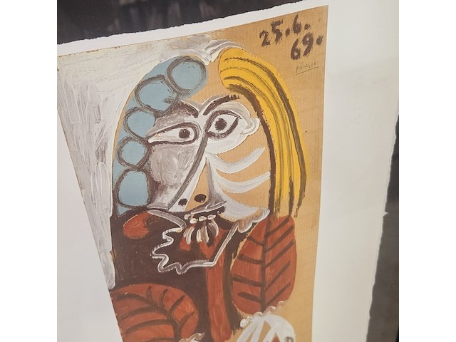 Pablo picasso lithograaf ''homme assis'' - limited edition 29/250 - afbeelding 2 van  8