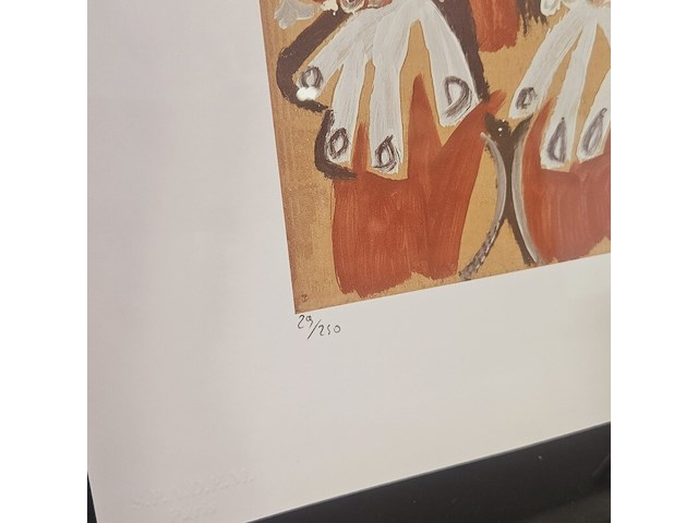 Pablo picasso lithograaf ''homme assis'' - limited edition 29/250 - afbeelding 5 van  8