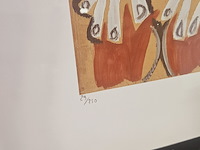 Pablo picasso lithograaf ''homme assis'' - limited edition 29/250 - afbeelding 5 van  8