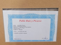Pablo picasso lithograaf ''homme assis'' - limited edition 29/250 - afbeelding 7 van  8