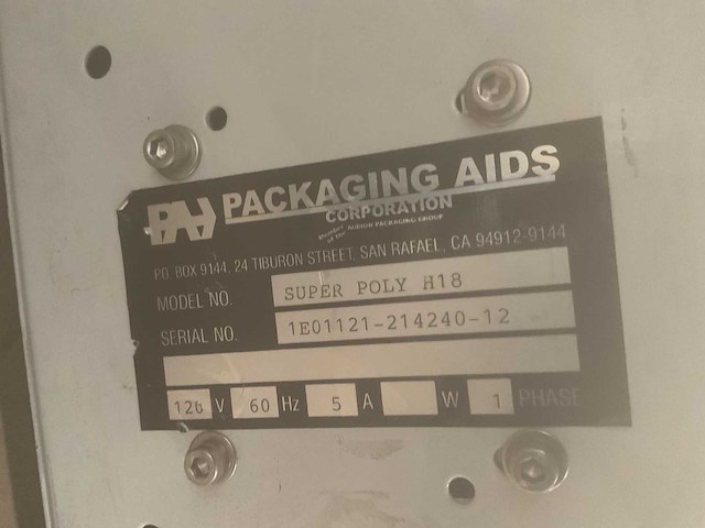 Packaging aids super poly h18 wrapping and packaging machine - afbeelding 5 van  6