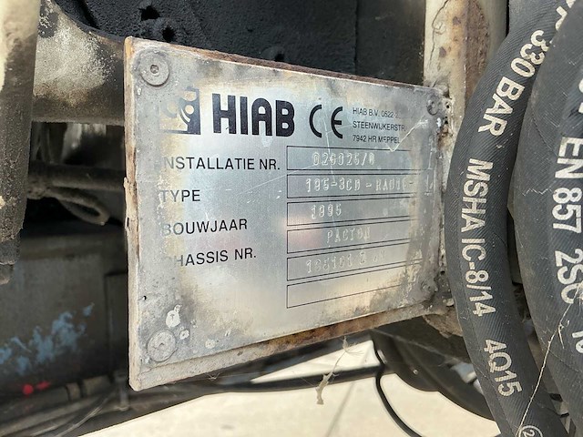 Pacton oplegger met hiab 19,5 t/m laadkraan met powerpack - afbeelding 3 van  7