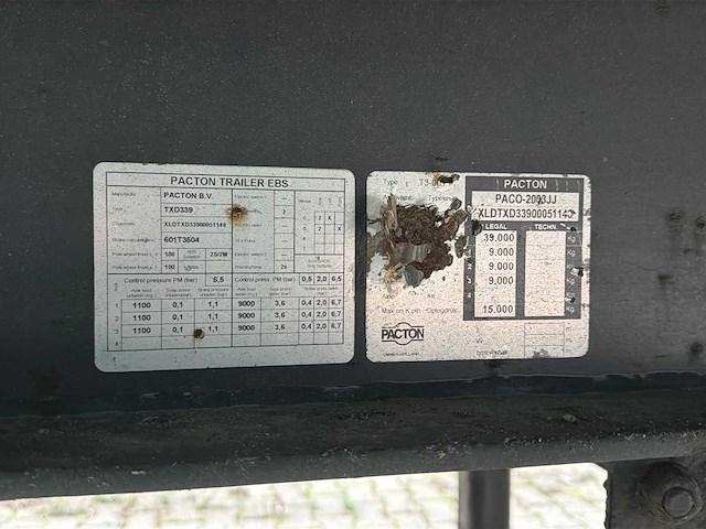Pacton txd339 oplegger - afbeelding 16 van  23