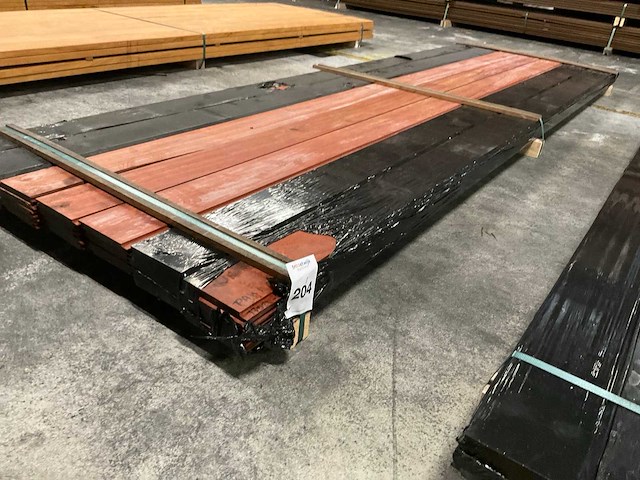 Padouk planchetten 15x130 mm (35x) - afbeelding 1 van  4