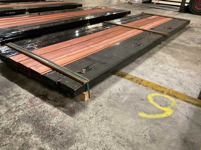 Padouk planchetten 15x130 mm (35x) - afbeelding 3 van  4