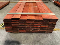 Padouk planken 21x145 mm geschaafd met vellingkant (102x) - afbeelding 3 van  5