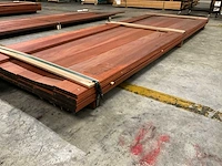 Padouk planken 21x145 mm geschaafd met vellingkant (23x) - afbeelding 3 van  6
