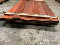 Padouk planken 21x145 mm geschaafd met vellingkant (23x) - afbeelding 4 van  6