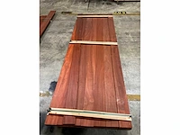Padouk planken 21x145 mm geschaafd met vellingkant (23x) - afbeelding 5 van  6