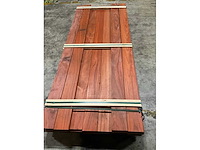 Padouk planken 21x145 mm geschaafd met vellingkant (46x) - afbeelding 5 van  6