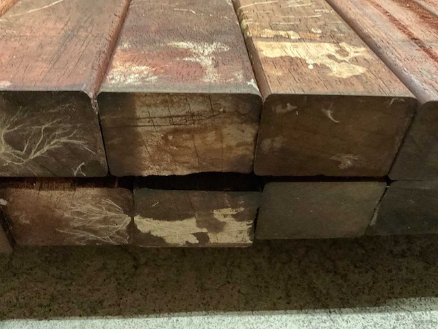 Padouk regels 40x60 mm geschaafd (32x) - afbeelding 6 van  6