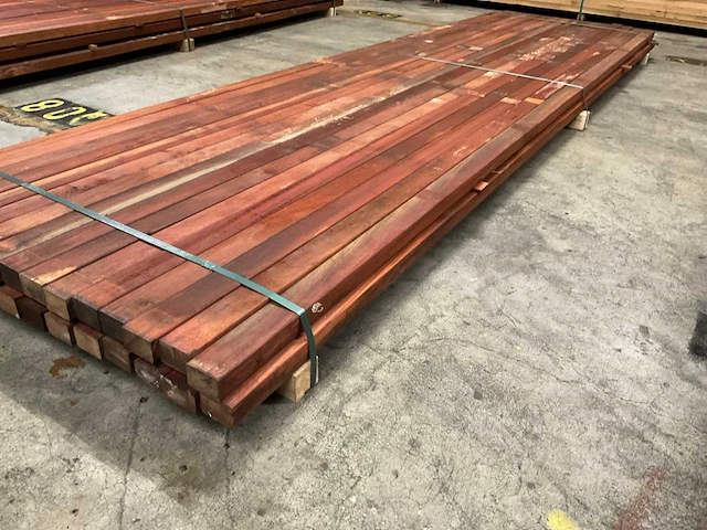 Padouk regels 40x60 mm geschaafd (32x) - afbeelding 3 van  6