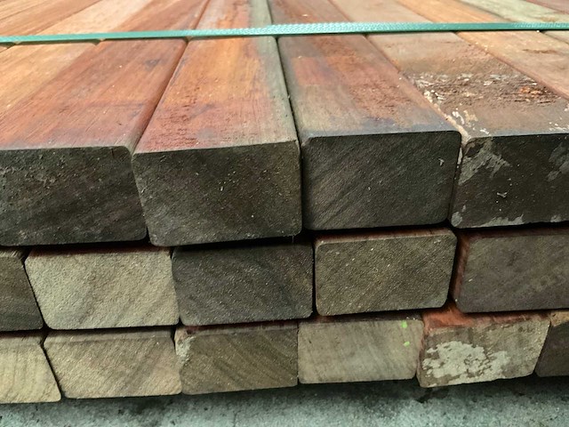 Padouk regels 40x60 mm geschaafd (48x) - afbeelding 6 van  6