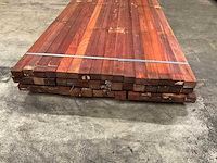 Padouk regels 40x60 mm geschaafd (48x) - afbeelding 3 van  4