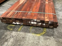 Padouk regels 40x60 mm geschaafd (48x) - afbeelding 4 van  6