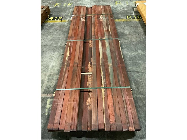Padouk regels geschaafd 40x60 mm (29x) - afbeelding 5 van  5