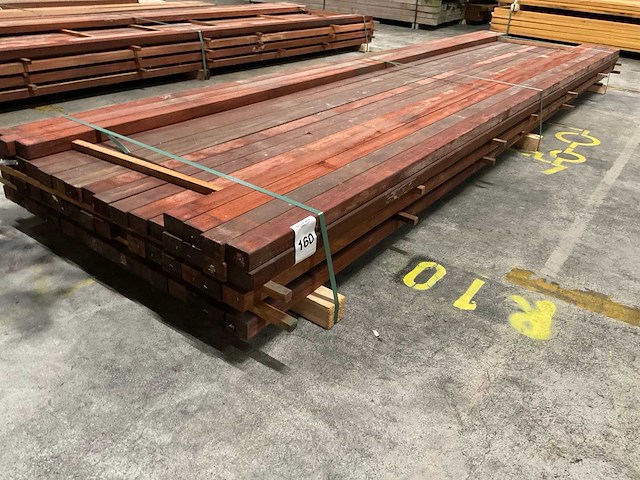 Padouk regels geschaafd 40x60 mm (55x) - afbeelding 1 van  6