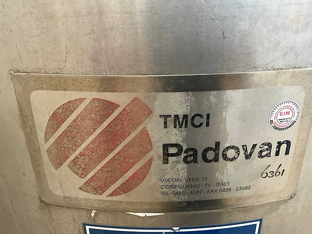 Padovan rvs open mengtank (circa 450liter) - afbeelding 9 van  9