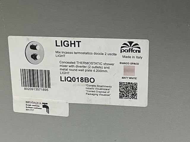 Paffoni douchemengkraan mat wit - afbeelding 4 van  4