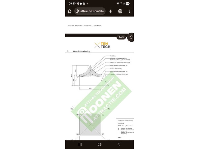 Pagodetentzeilen - afbeelding 2 van  7