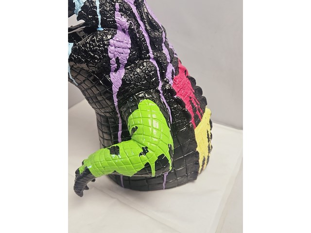 Paintcan splash pop art crocodile - afbeelding 7 van  7