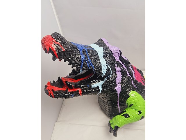 Paintcan splash pop art crocodile - afbeelding 7 van  8