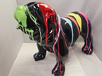 Paintsplash bulldog sculptuur xxl formaat - afbeelding 1 van  8